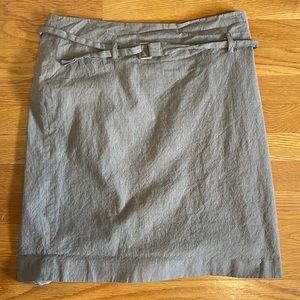 Kenneth Cole Womens 6 Reaction Belted Tan Lined Zipper Skirt